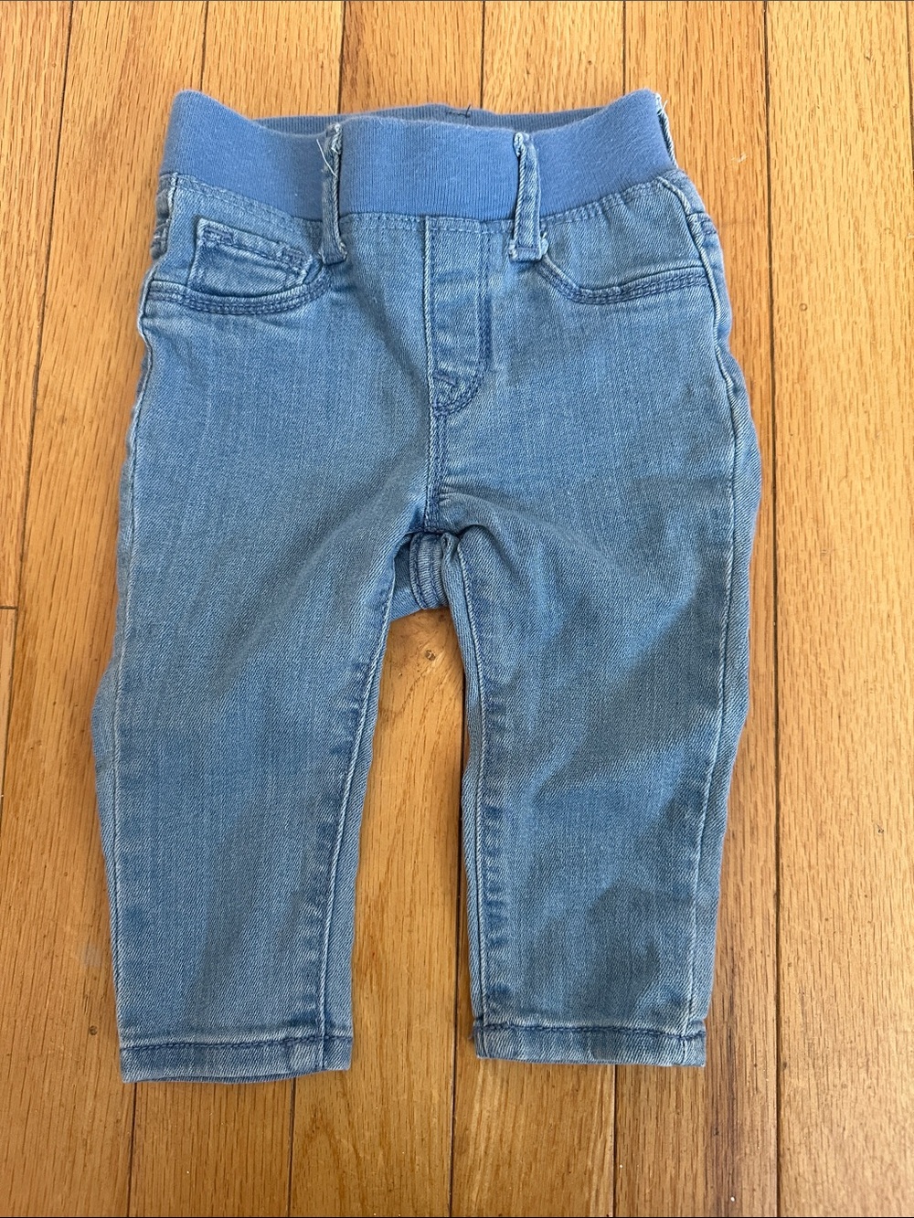Kids Blue Stretch Denim Jogger Pants